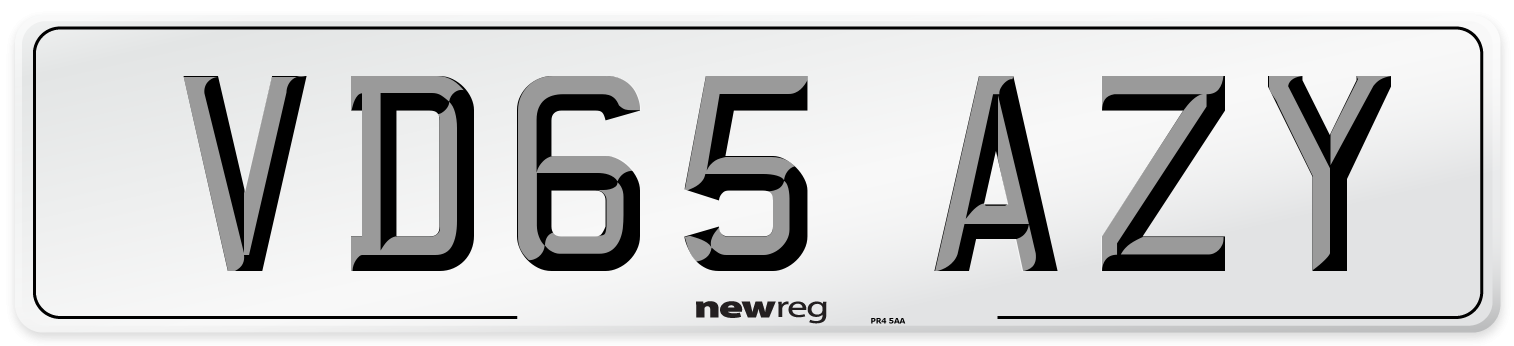 VD65 AZY Number Plate from New Reg